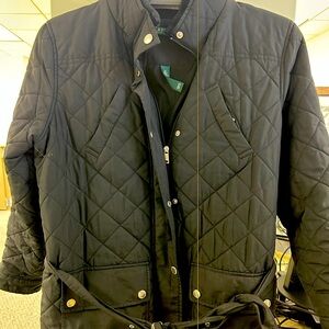 1x Black Quilted Lightweight Jacket by Ralph Lauren